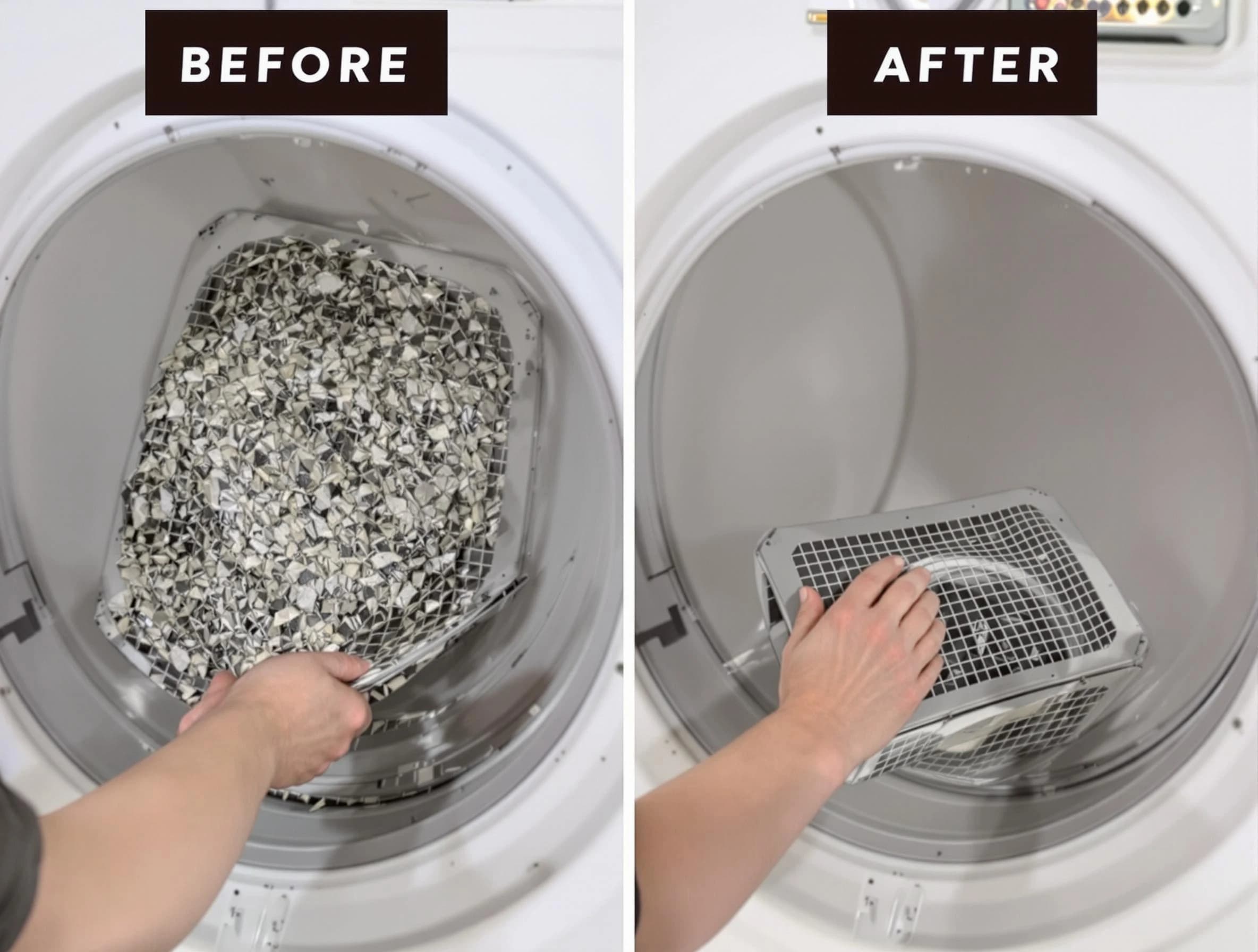 Professional lint trap cleaning by Brookline Dryer Vent Cleaning in Brookline