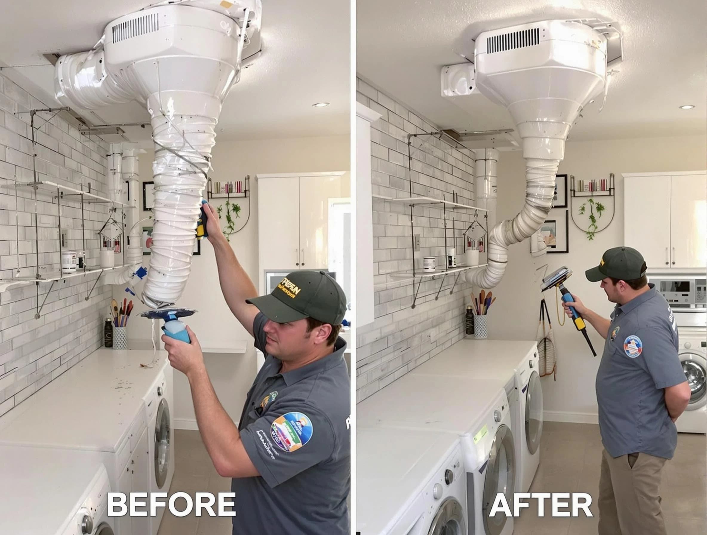 Professional dryer exhaust vent cleaning by Brookline Dryer Vent Cleaning in Brookline