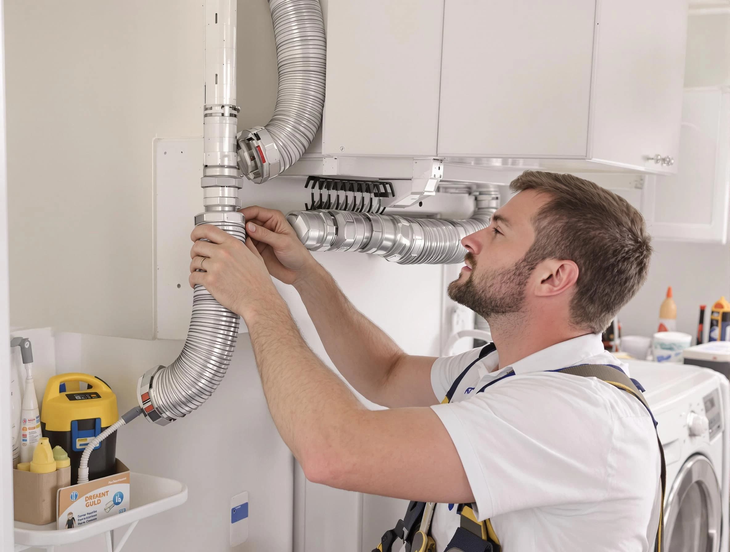 Professional dryer vent repair and installation by Brookline Dryer Vent Cleaning in Brookline