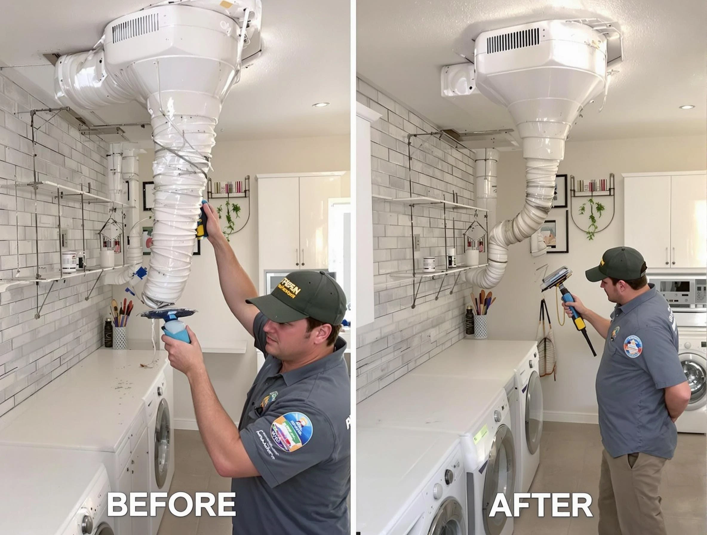Professional dryer exhaust vent cleaning by Brookline Dryer Vent Cleaning in Brookline